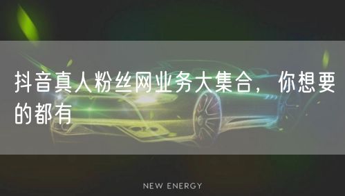 抖音真人粉丝网业务大集合，你想要的都有